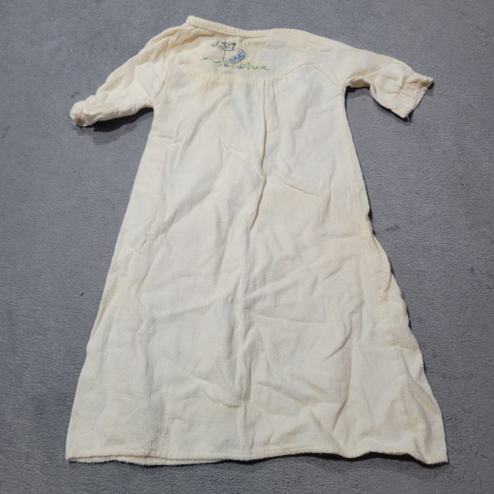 Hughes Nightgown Baby Unisex Cream Mr Rabbit Embroidered Vintage Heirloom Sleep